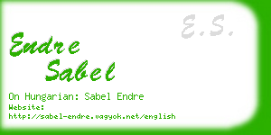 endre sabel business card